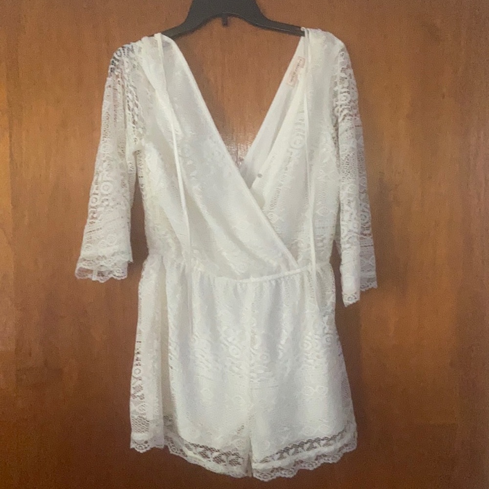 Band of gypsies white lace romper